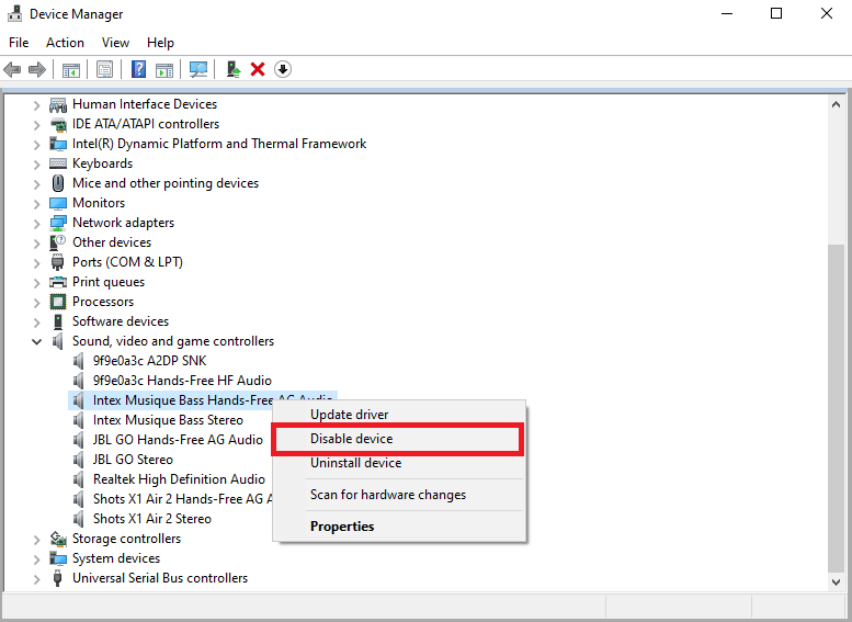 Locate your speakers and right click and then click Disable device. Fix Skype Error with Playback Device on Windows 10