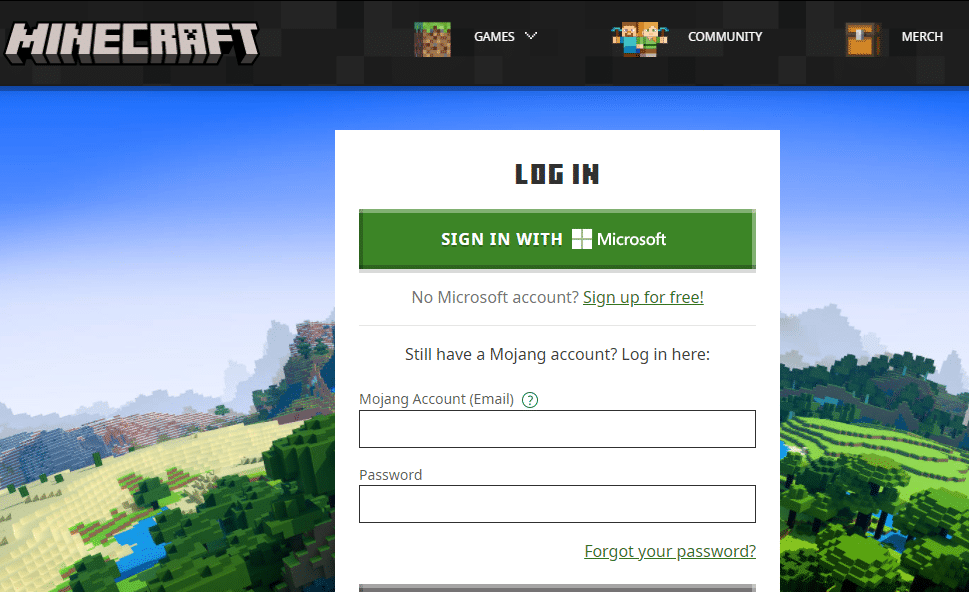 LOG IN again with your credentials. Fix Minecraft Login Error in Windows 10