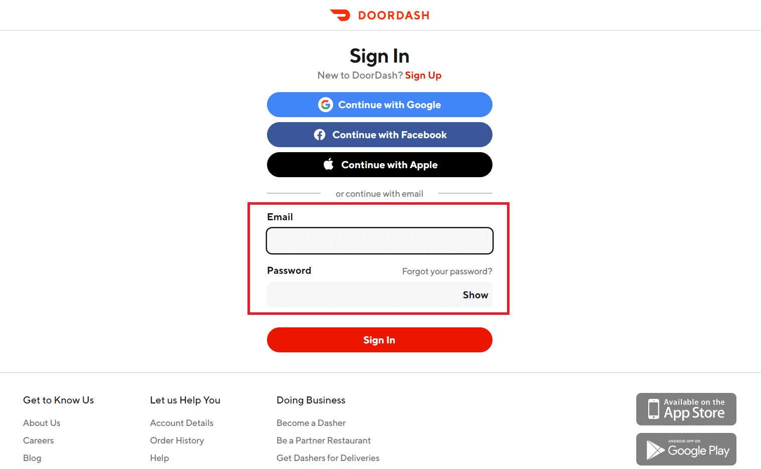 Log in to your account using your login credentials