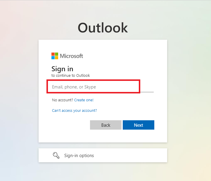 Sign in to your account with your old Hotmail sign in credentials