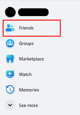Log in to your Facebook account, then go to the Friends tab