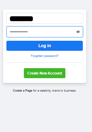 Log into your Facebook account using your login information.