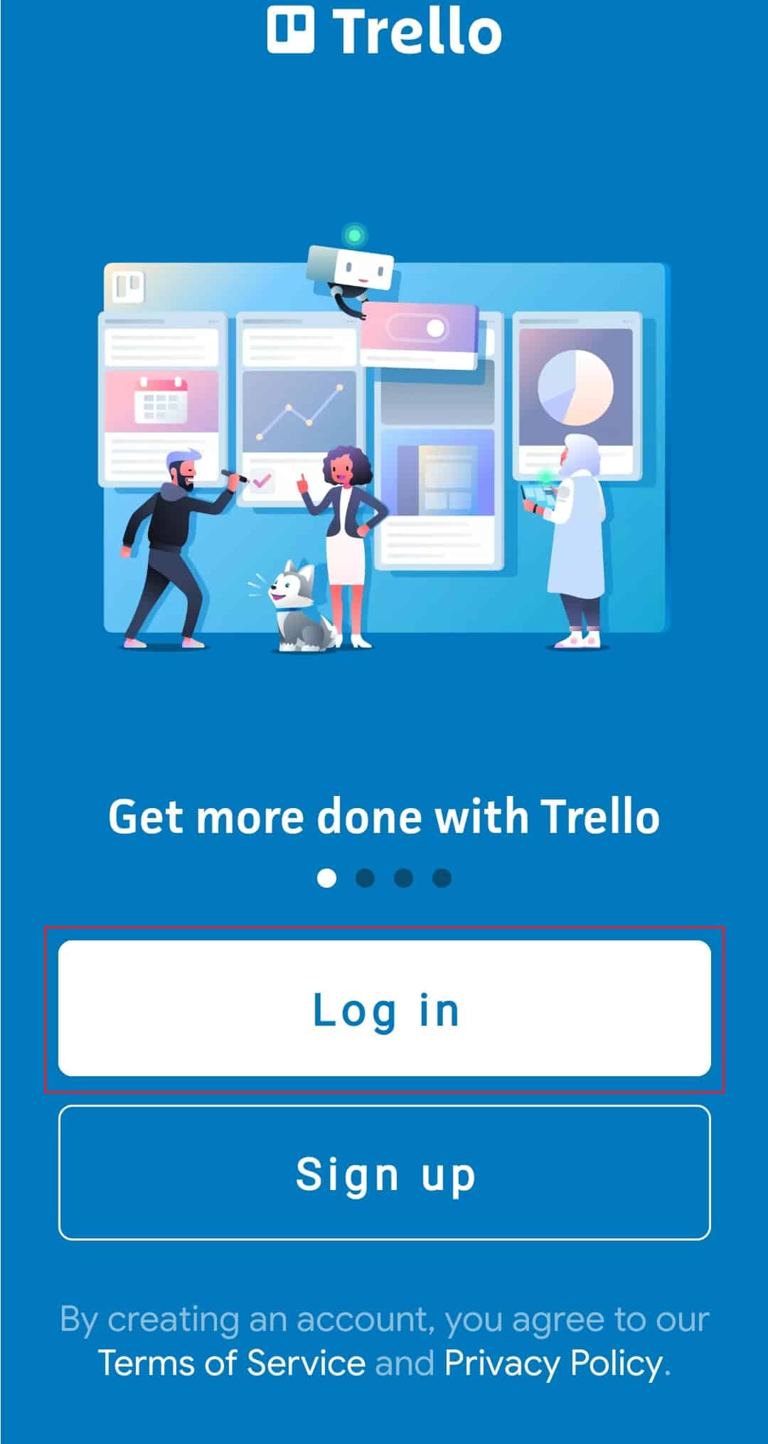 login to Trello app