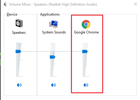 make sure the volume level is not on mute for Google Chrome and the volume slider is set high.