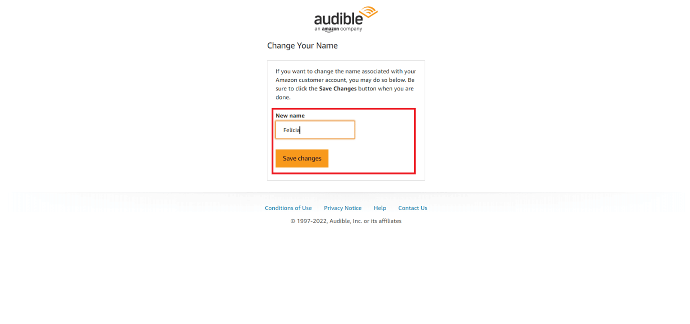 Make the change and click on Save changes | cancel your Audible subscription on your phone