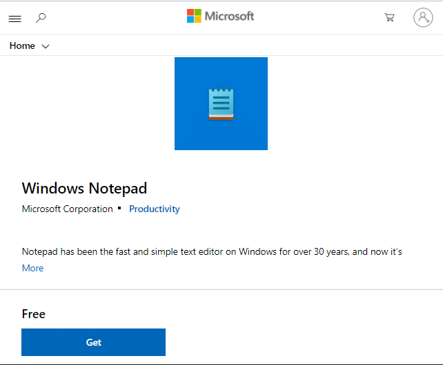 Microsoft Store description of Windows Notepad. Best CSV Editor for Windows