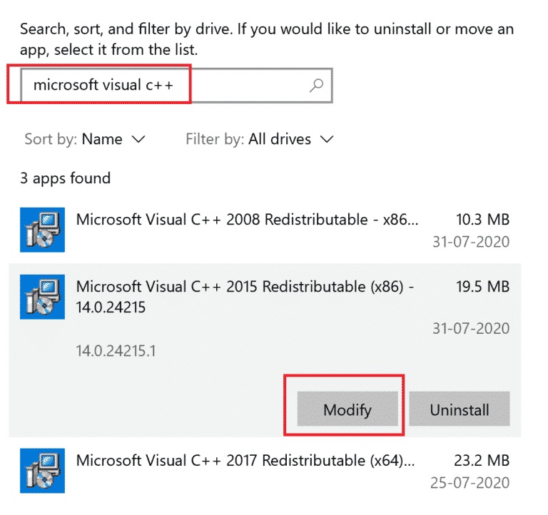 modifikuoti microsoft visual c plus plus. Pataisykite „MultiVersus“ nepaleidimą sistemoje „Windows 10“.