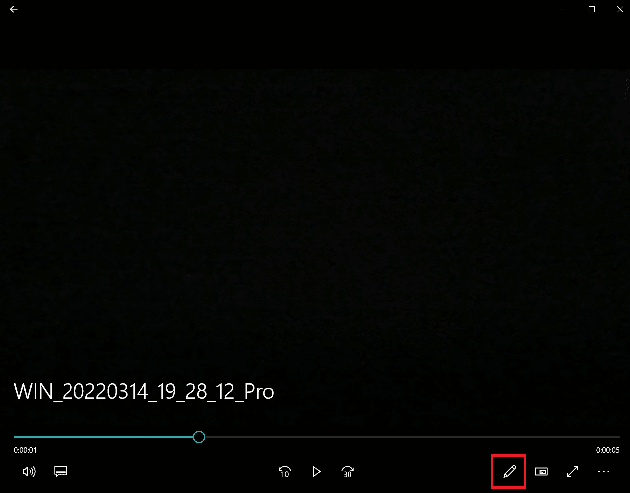 Movies and TV app edit button