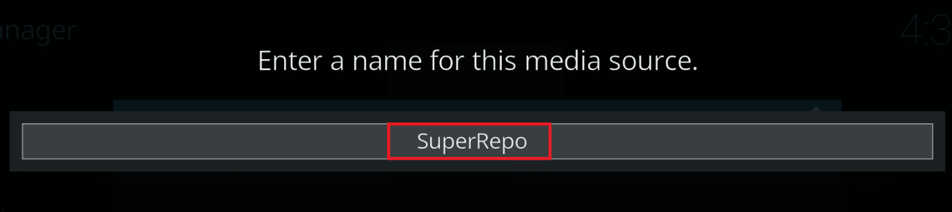 Benennen Sie es als SuperRepo und klicken Sie auf OK.