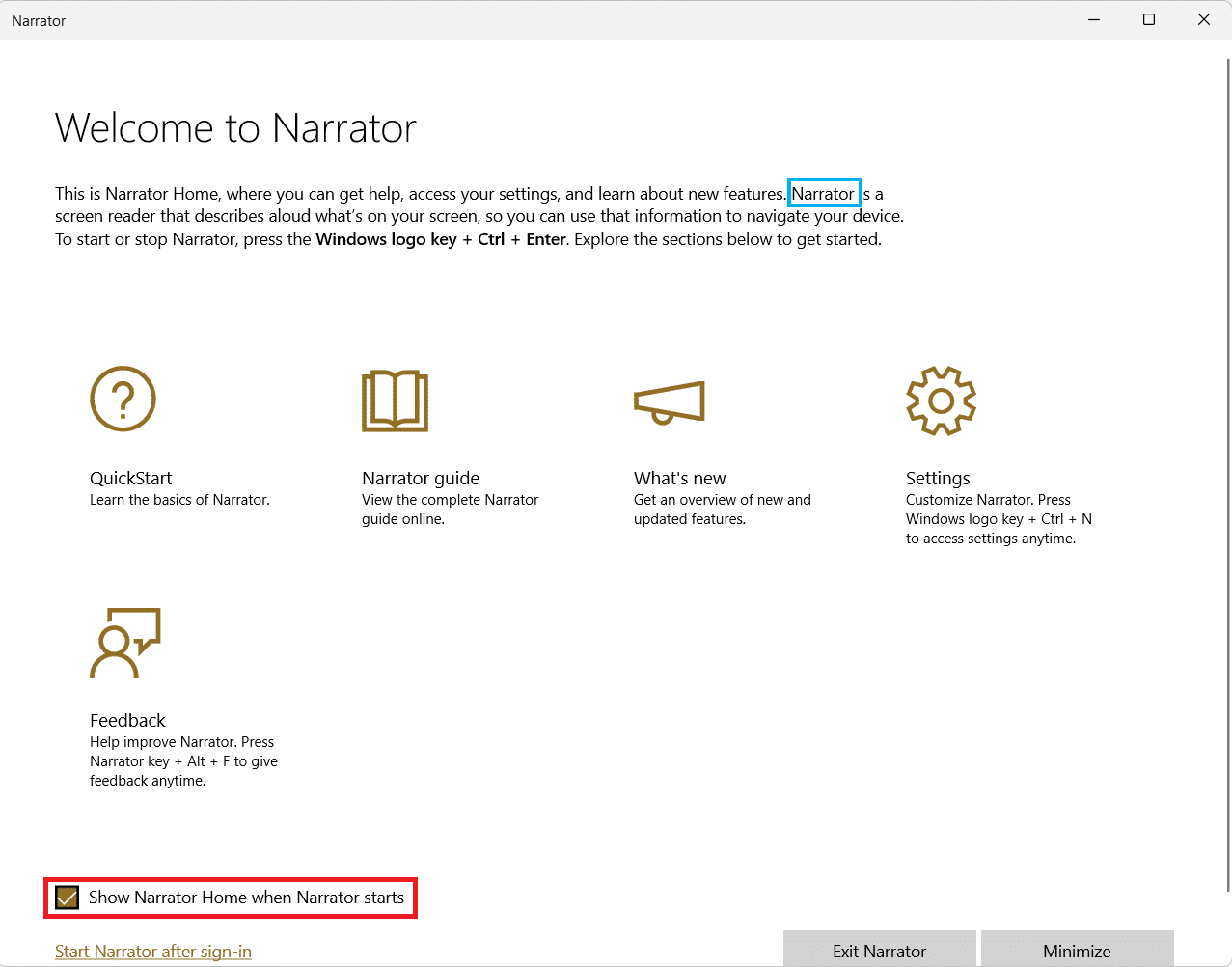 Narrator Home. How to Enable Narrator Caps Lock Alert Windows 11