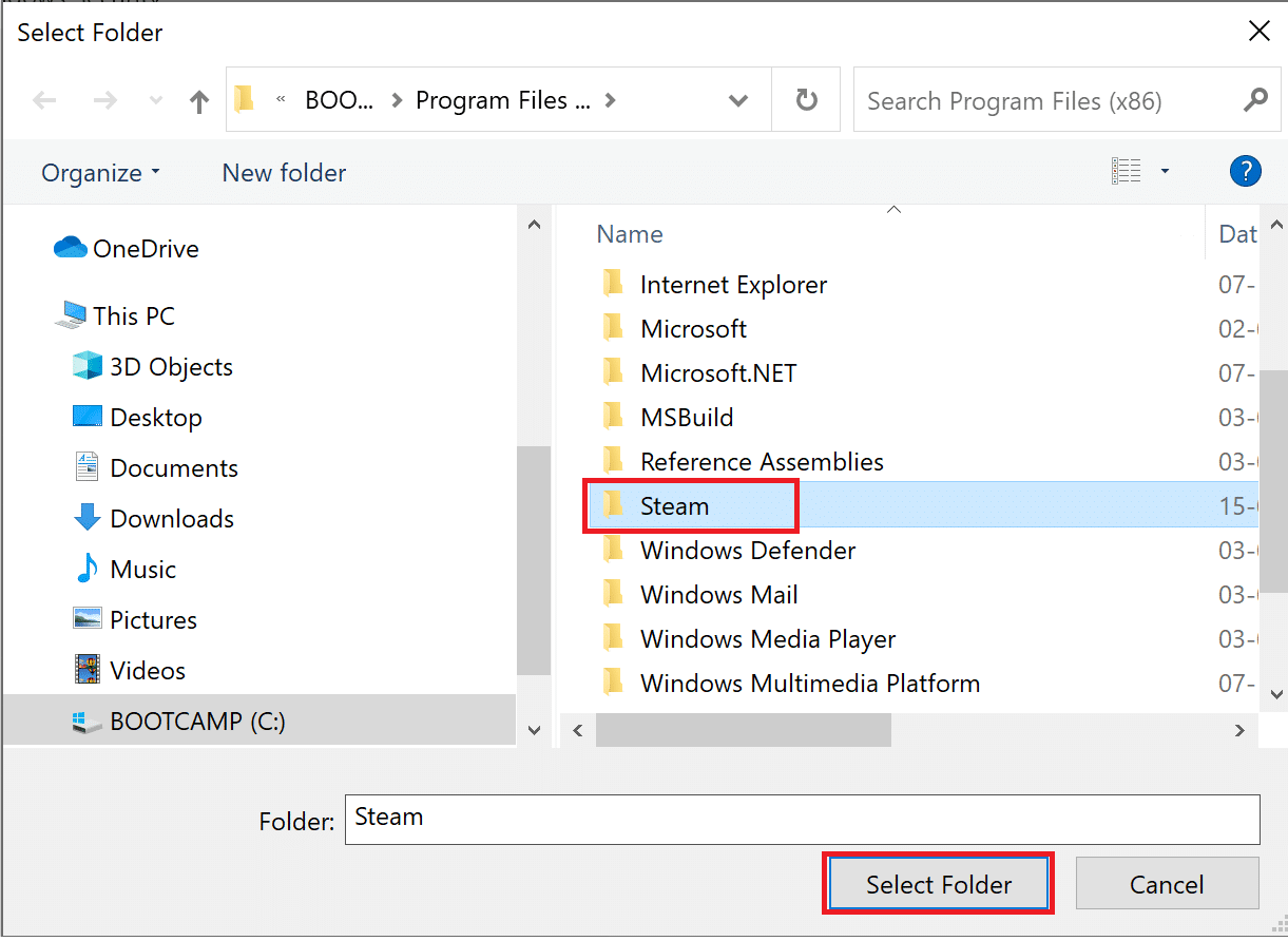 navigate to C: then, Program Files (x86), then Steam and click Select folder. Fix Steam Keeps Crashing