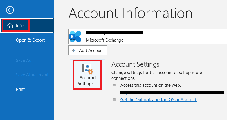 click on Account Settings