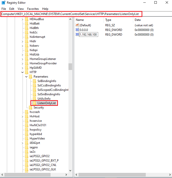 Navigate to the ListenOnlyList directory. Fix The Process Cannot Access the File error on Windows 10