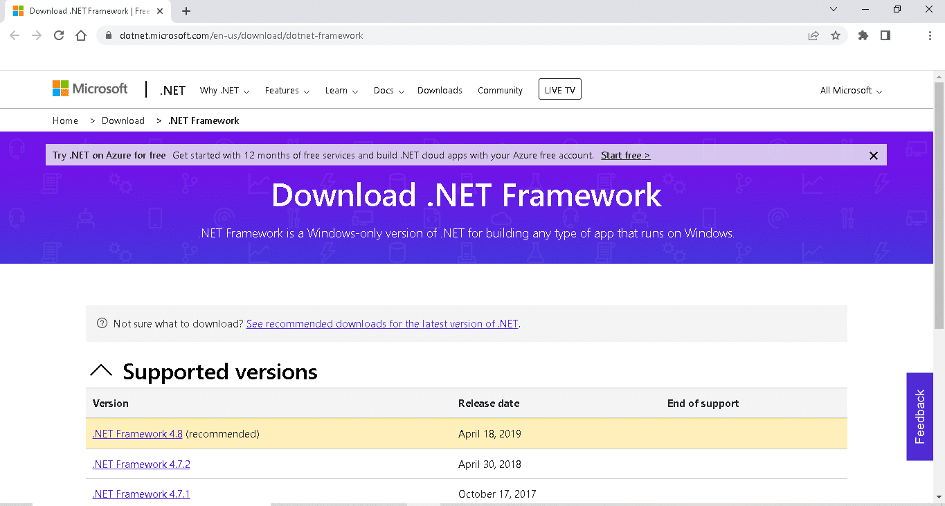 download .NET Framework