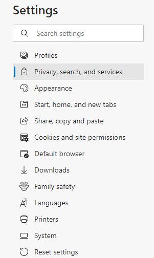 navigate to the Privacy, search, and services option in the left pane. Fix STATUS ACCESS VIOLATION in Chrome