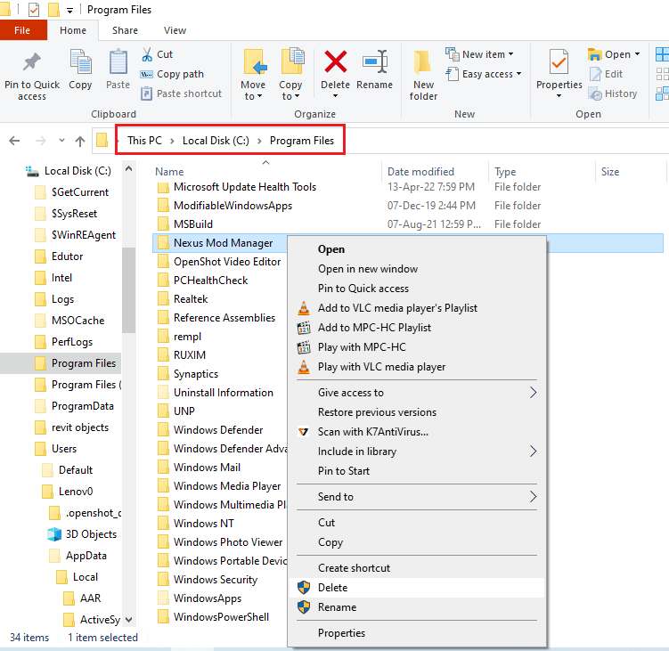 navigate to the Program Files. Fix Nexus Mod Manager Not Updating on Windows 10