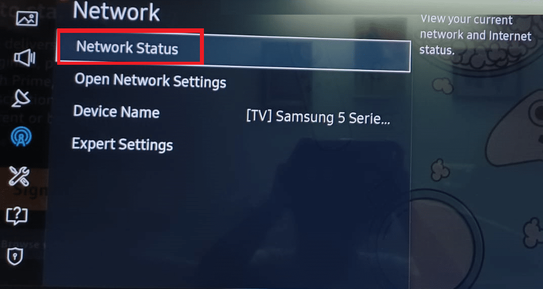 Network Status Network Settings Samsung TV