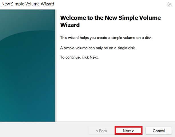 New simple volume wizard. Fix External Hard Drive Not Accessible in Windows 10