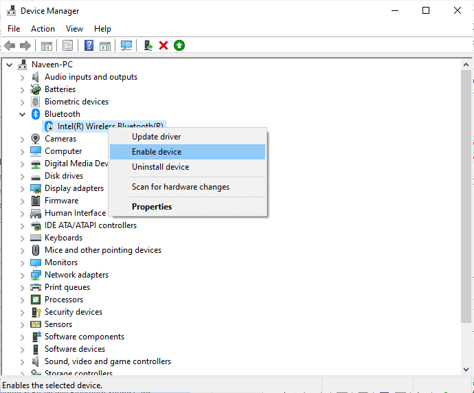 select the Enable device option. Fix Bluetooth Headphones Stuttering on Windows 10