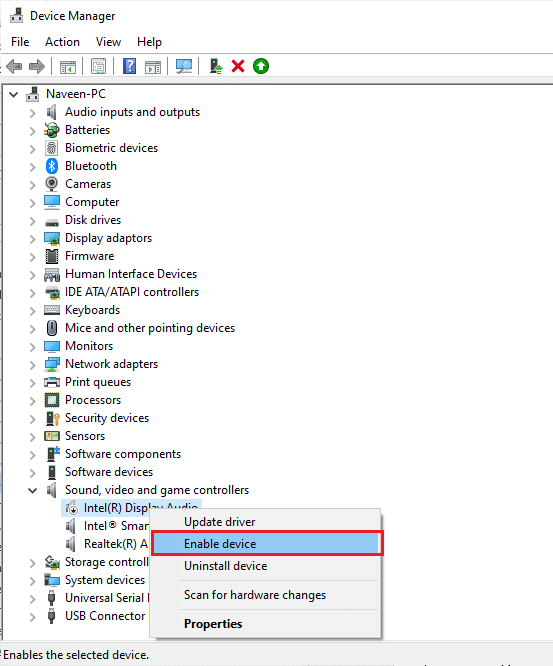 Enable device. Fix This Device is Being Used by Another Application Sound Error