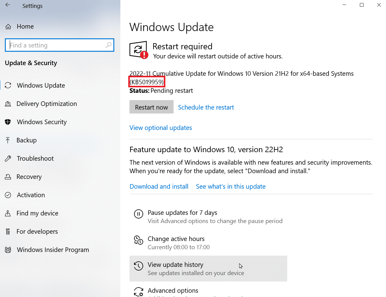 note the kb number. Fix Windows Update Error 0x80071160