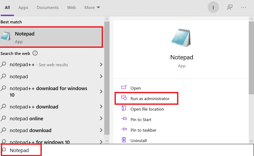 Notepad in the Windows search bar. Fix Minecraft Failed to Authenticate Your Connection