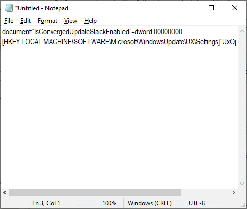 Notepad window. How to Fix Windows Update 0x80070057 Error