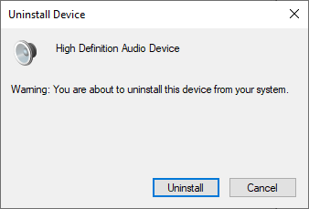 Now, a warning prompt will be displayed on the screen. Confirm the prompt by clicking Uninstall.