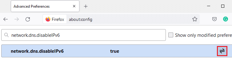 Now, change the setting to True by using the toggle button in the extreme right corner.