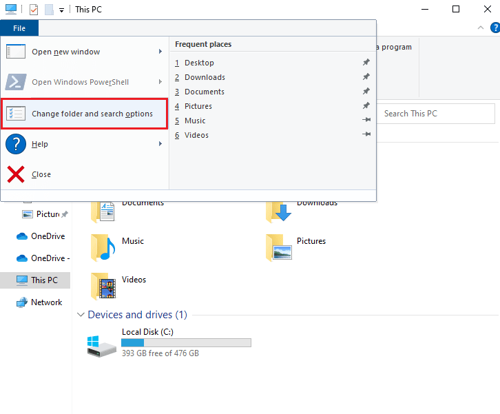 select the Change folder and search options. Fix C Drive Keeps Filling Up for No Reason