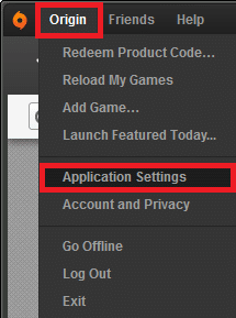 Now, click on Origin in the menu tab followed by Application Settings. How to Fix Star Wars Battlefront 2 Not Launching Origin Issue