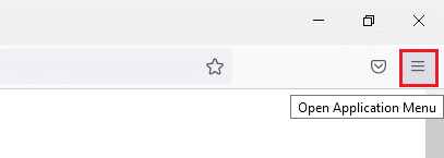 Now, click on the Menu icon at the top right corner of the screen. How to Fix Firefox Not Loading Pages