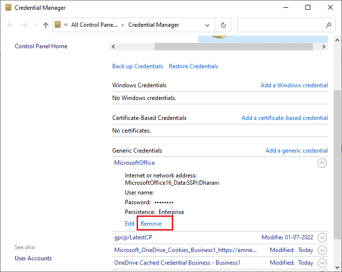 expand the drop down menu next to Office 365 Teams and click on Remove option.