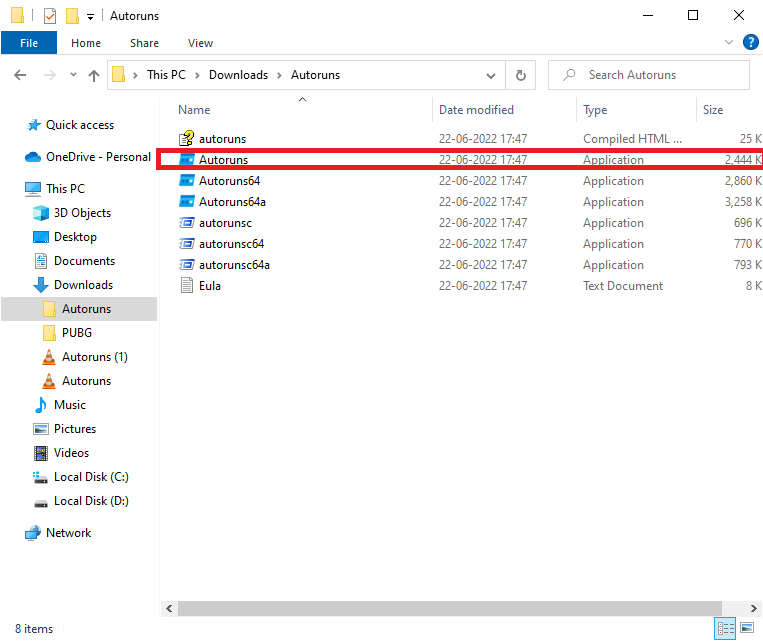 open the Autoruns file. Fix AdbwinApi.dll is Missing Error in Windows 10