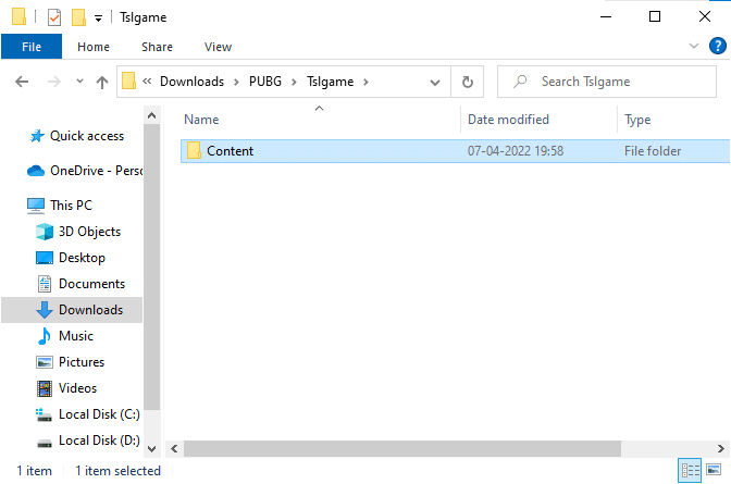 Now, open the Tslgame folder followed by the Content folder