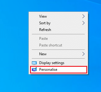 Now, right-click on the desktop and select Personalize option. Fix PUBG Not Working on Windows 10