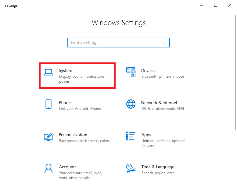 click on System setting. Fix MultiVersus Not Launching in Windows 10