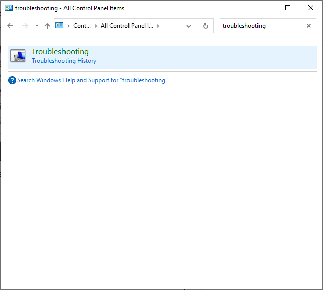 Now, search for the Troubleshooting option using the search menu. Fix Sound Keeps Cutting Out in Windows 10