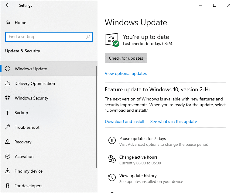 Now, select Check for Updates from the right panel. Fix Sound Keeps Cutting Out in Windows 10