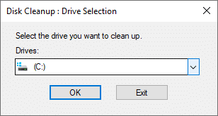 Now, select the drive you want to clean.