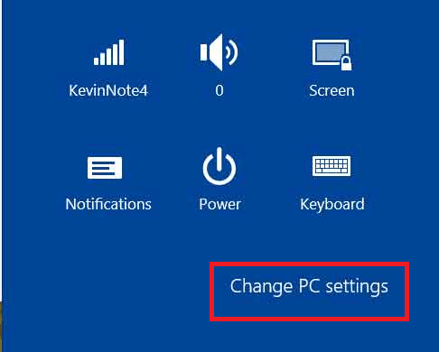 Now, tap Change PC settings | How to Factory Reset Surface Pro 3