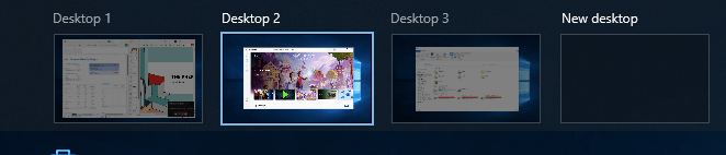switch between the desktops