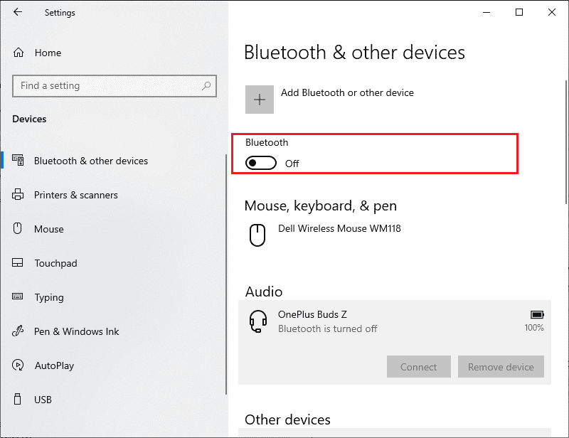 Desactive la opción Bluetooth. Arreglar la duplicación de pantalla de Roku que no funciona