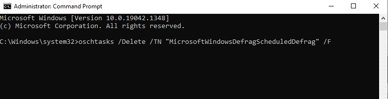 Now, type the command in the command window and hit Enter. Fix Ntoskrnl.exe High Disk Usage