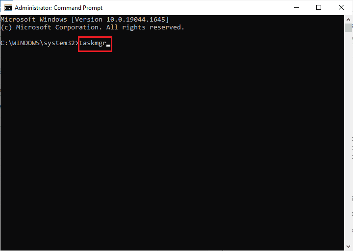 escriba el comando taskmgr y presione Enter. Cómo ejecutar el Administrador de tareas como administrador en Windows 10