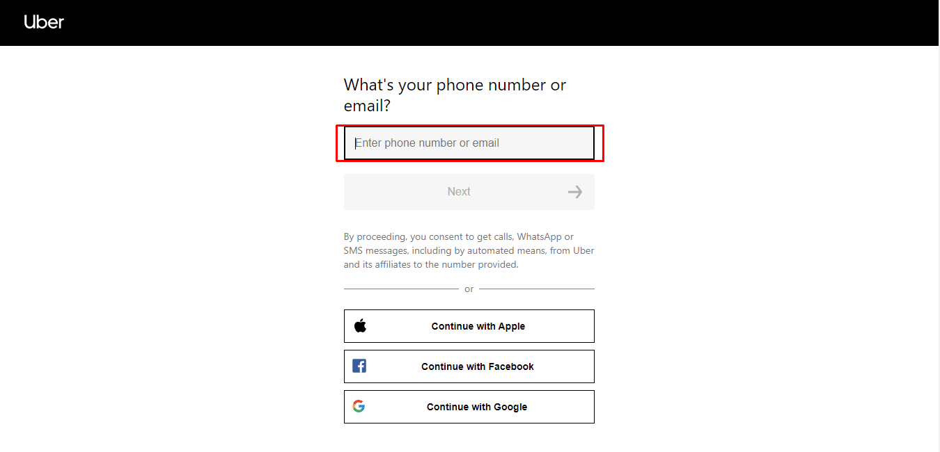 Now, you have to enter your phone number or email address to authenticate your sign-in. 