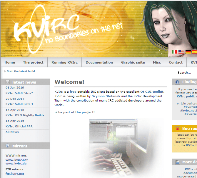 Официальный сайт KVIrc. Лучшие IRC-клиенты для Windows