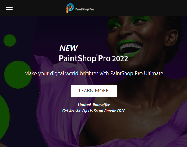 Official Website for Paintshop Pro 2022
