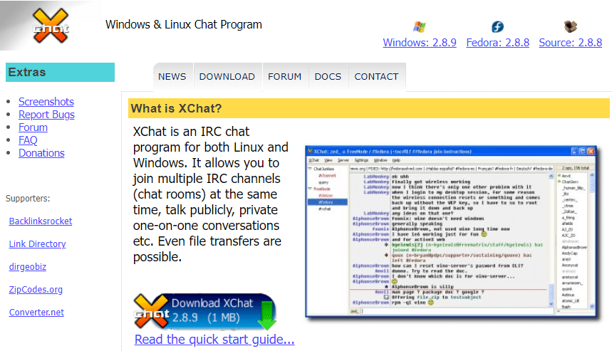 Official Website for XChat. Best IRC clients for Windows