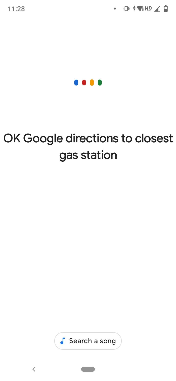 OK Google directions vers la station-service la plus proche | OK Google indiquant la station-service la plus proche